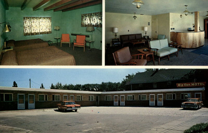 Rip Van Motel (Rip-Van Motel) - Old Postcard